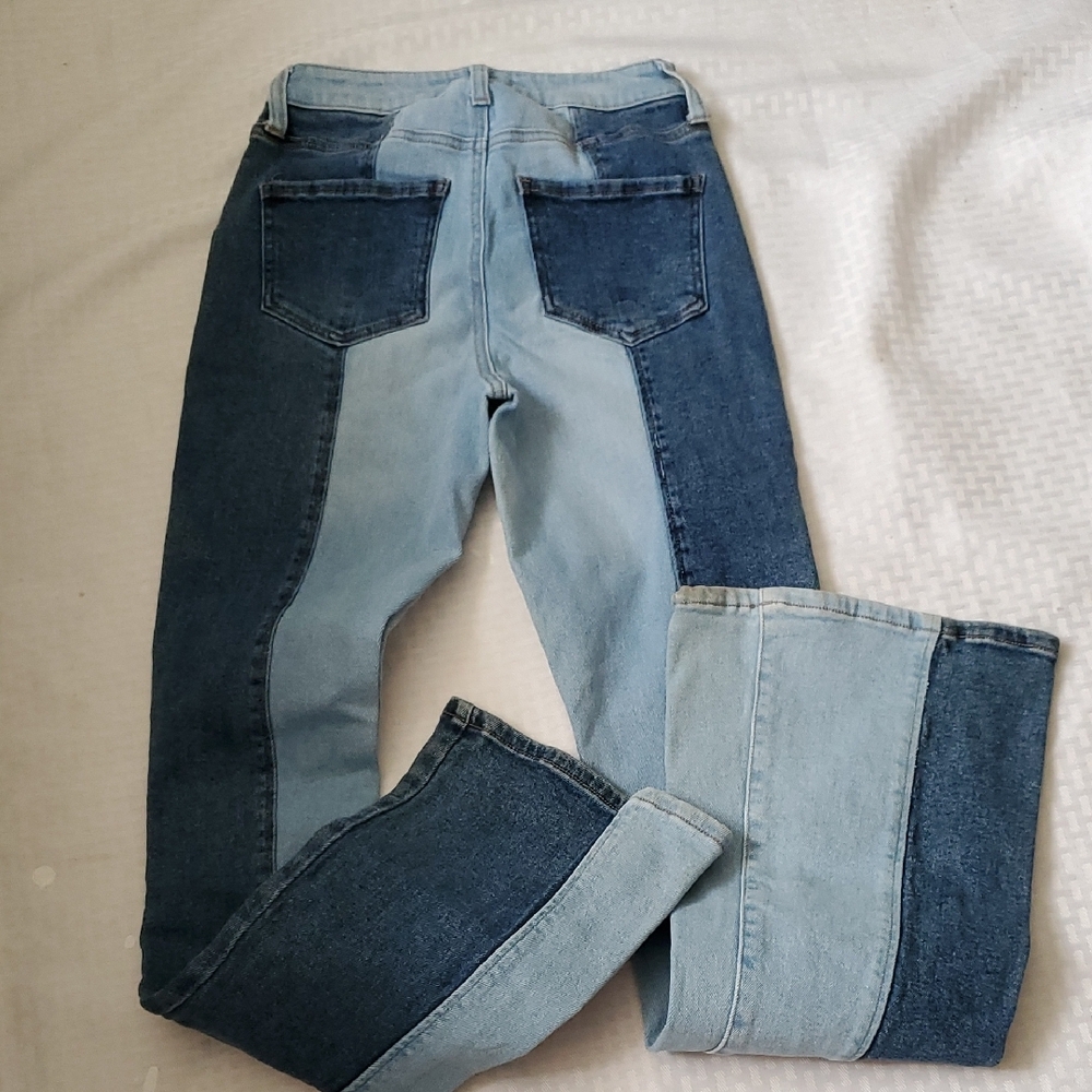 Y2k Altard State Trendy Multi-Blue Flare Jeans - Picture 12 of 15